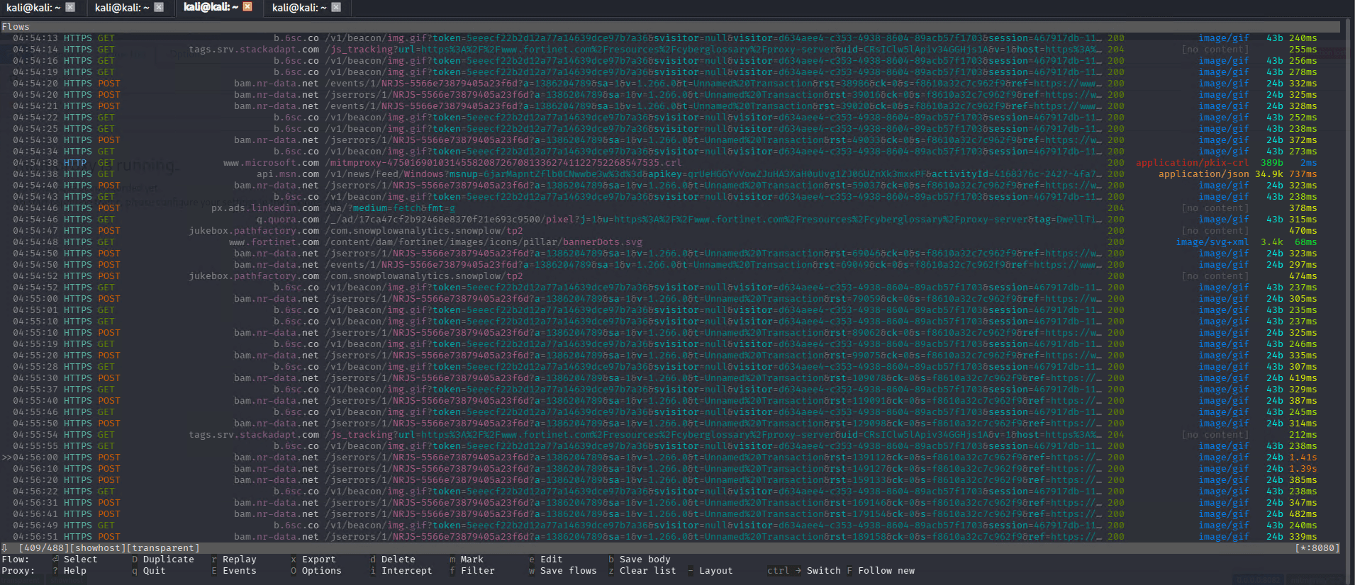 mitmproxy intercepting HTTP requests from victim